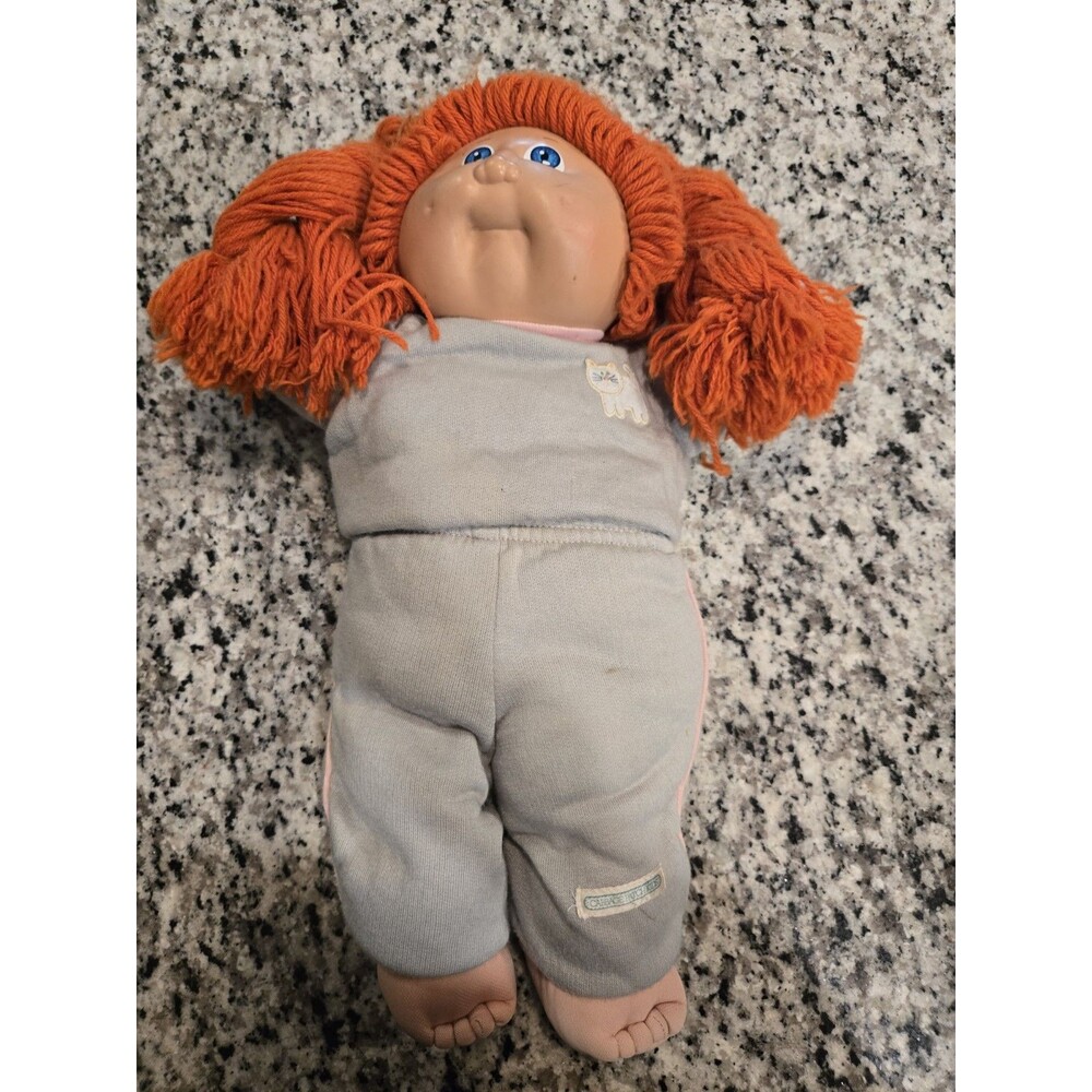 Vintage 1980s Coleco Cabbage Patch Kid Doll Redhead Sweatsuit Original...